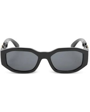Versace Geometric-Frame Glasses - Grey