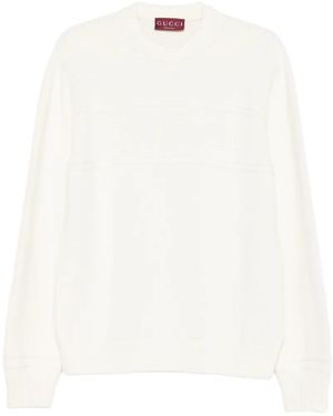 Gucci Logo-Detail Jumper - White