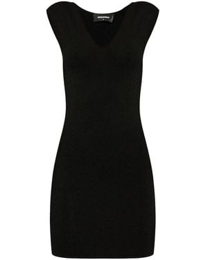 DSquared² Logo-Plaque Mini Dress - Black