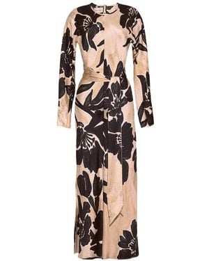 Cara Cara Floral-Print Belted Maxi Dress - White