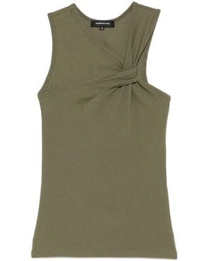 Barbara Bui Asymmetric Draped-Detail Tank Top - Green