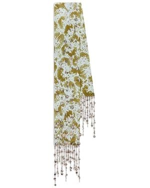 Dries Van Noten Silk Scarf - Metallic