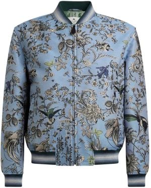Etro Jacquard Bomber Jacket - Blue