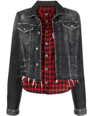 DSquared² ディースクエアード シャツインサート デニムジャケット - ブラック