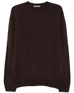 Corneliani Crew-Neck Ribbed-Trim Jumper - Brown