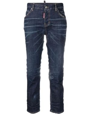 DSquared² Faded Skinny Jeans With Five-Pocket Design - Blue