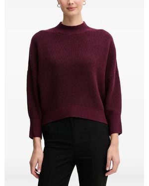 Ouí Jersey Con Cuello Alzado - Morado