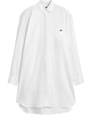 Fiorucci Angel-Patch Midi Shirt Dress - White