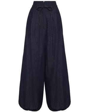 Adam Lippes Jean Ample Kaito À Taille Nouée - Blue