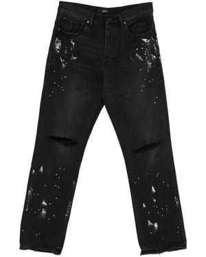 Purple Brand Ripped Paint Jeans - Black