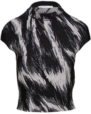 Givenchy Abstract Mockneck T-Shirt - Black