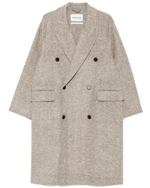 Amaranto Cabanjacke Mit Fischgrätenmuster - Grau