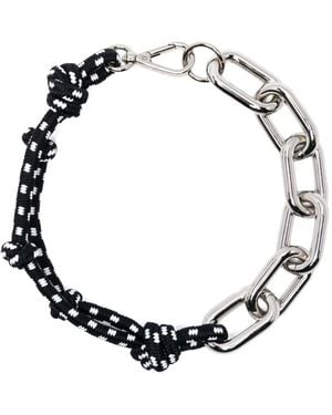 Plan C Knotted Chain-Detail Necklace - Metallic