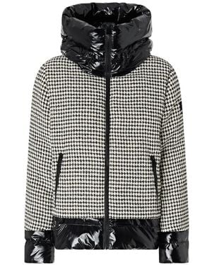 Pinko Houndstooth-Pattern Padded Jacket - Gray