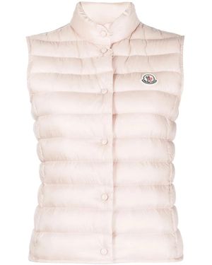 Moncler Liane Logo-Patch Vest - Pink