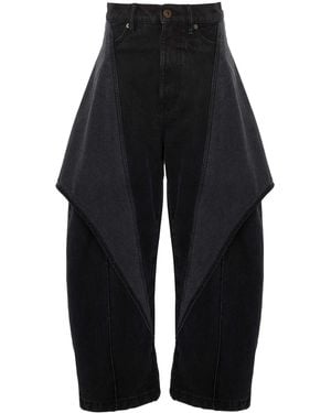 JW Anderson Skulpturale Cropped-Jeans - Schwarz