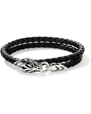 John Hardy Naga Wrap サファイア ブレスレット スターリングシルバー - ブラック