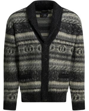 Beams Plus V-Neck Cardigan - Black