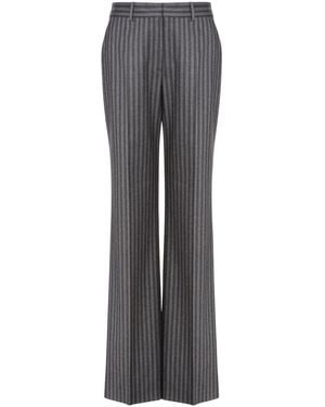 Alberta Ferretti Mid-Rise Tailored Pants - Gray