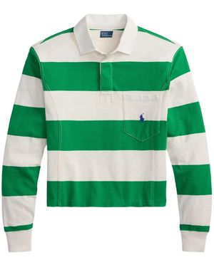 Polo Ralph Lauren Striped Patch Pocket Rugby Shirt - Green