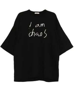 Undercover T-Shirt mit Chaos-Print - Schwarz
