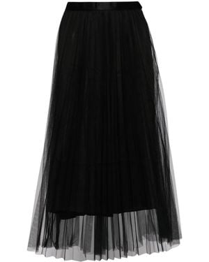 JNBY Pleated A-Line Skirt - Black