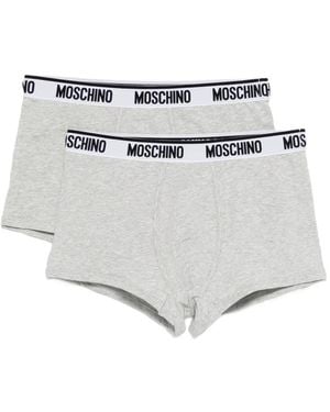 Moschino Logo-Waistband Boxers (Pack Of Two) - White