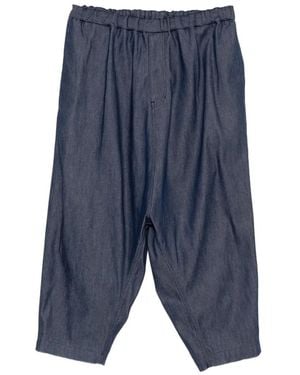 COMME DES GARÇON BLACK Pantalones De Tiro Caído Con Cordones - Azul