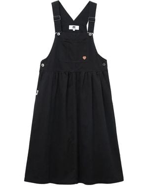Chocoolate Robe À Applique Cœur Au Col - Black