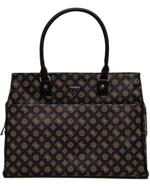 Guess 4G Peony-Logo Tote Bag - Black