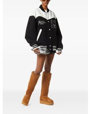 MCM Rocket-Design Messenger Bag - Black