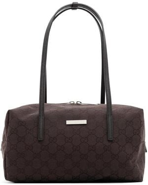 Gucci Gg Canvas Melrose Tote Bag - Black