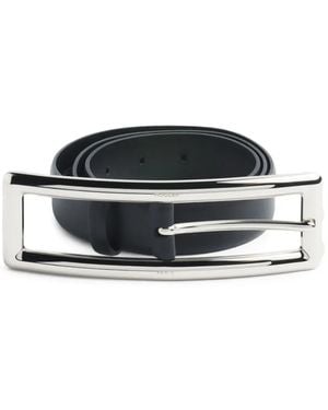 Mugler Rectangular-Buckle Belt - Black
