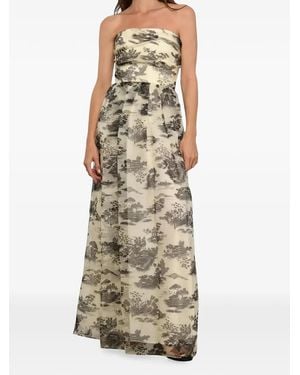Max Mara Strapless Maxi Dress - Natural