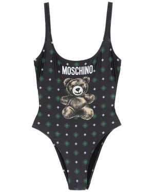 Moschino Teddy Bear Lycra One Piece Swimsuit - Black