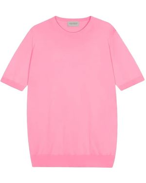 John Smedley Kempton Crew-Neck T-Shirt - Pink