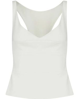 Gloria Coelho V-Neck Top - White