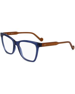 Liu Jo Brille Mit Logo-Print - Blau