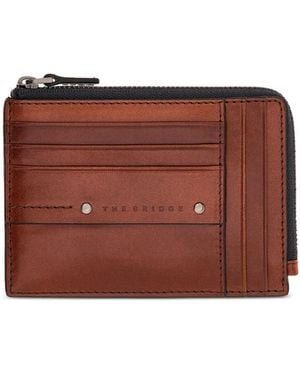 The Bridge Ludovico Zip-Around Leather Cardholder - Brown