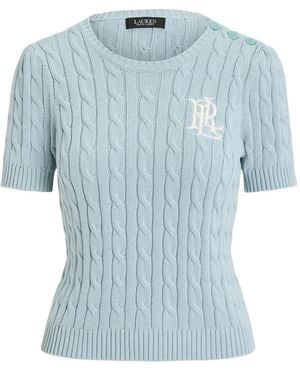 Ralph Lauren Cable-Knit Short-Sleeve Jumper - Blue