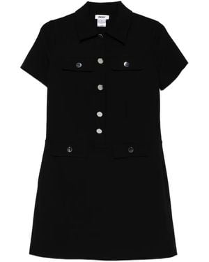 DKNY Button Pocket Mini Dress - Black