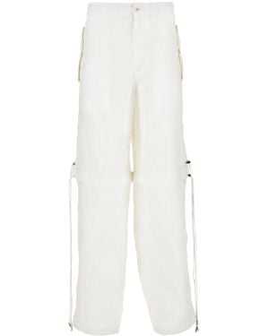Ferragamo Straight-Leg Cargo Pants - White