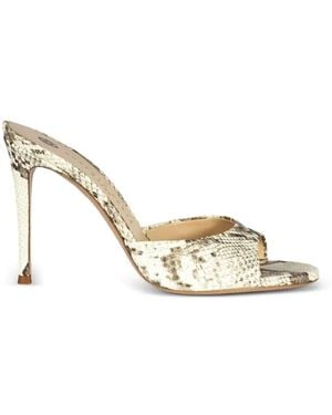 Roberto Festa Ramas Python-Print Sandals - Metallic