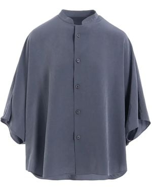 Y's Yohji Yamamoto マンダリンカラーシャツ - ブルー