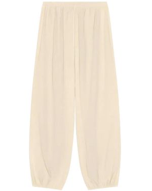 Herskind Nya Elasticated-Waistband Cuffed Pants - White