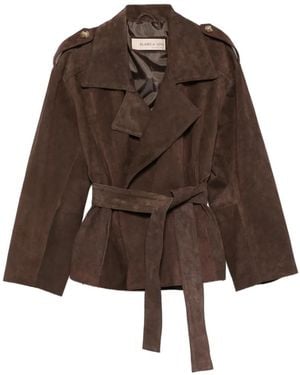 Blanca Vita Belt Button Jacket - Brown