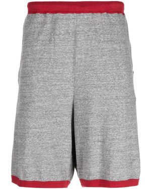 Undercover Elasticated-Waist Cotton Track Shorts - Grey