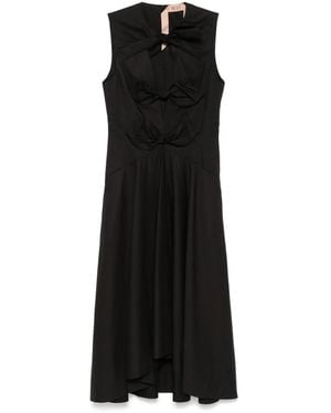 N°21 Bow-Detail Midi Dress - Black