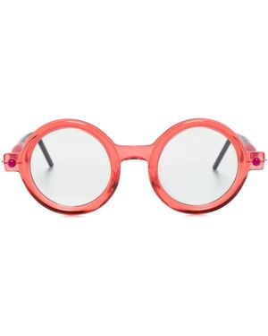 Kuboraum P1 Round-Frame Tinted Sunglasses - Red