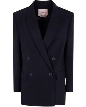Twinset Double-Breasted Blazer - Blue